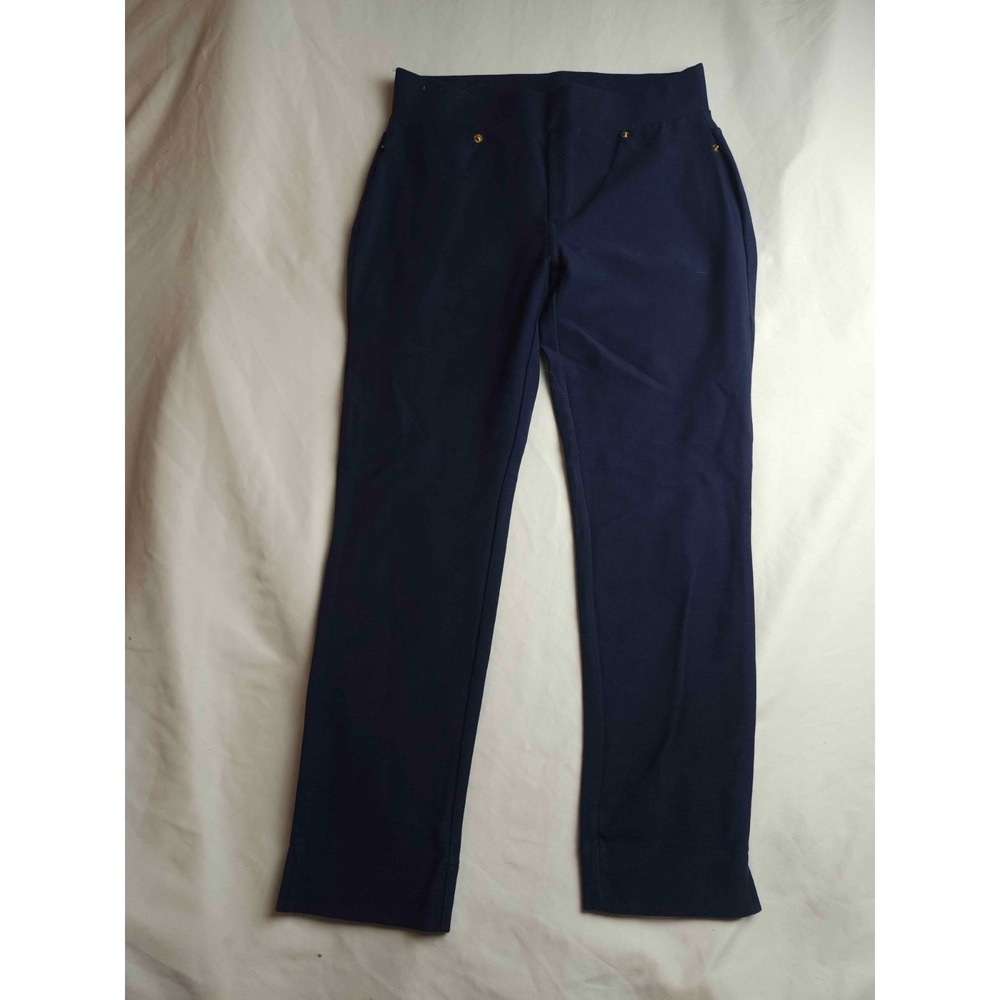 Michael Kors Pants Womens Small Navy Blue Stretch Casual Dress Ankle Trousers